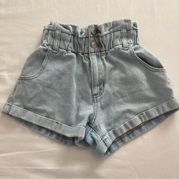 PacSun Abbie Blue Paperbag Denim Shorts - Picture 4 of 6